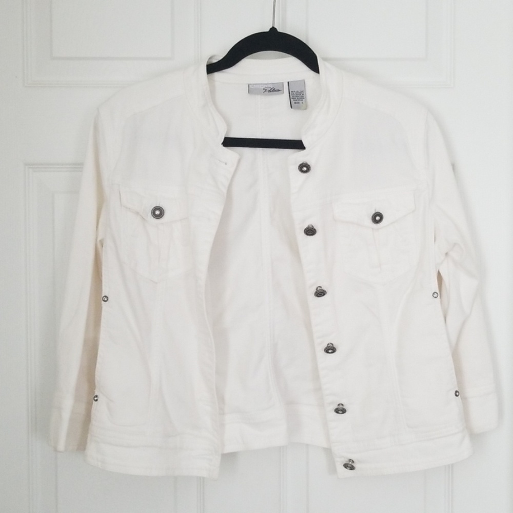 Chico's white cotton jacket